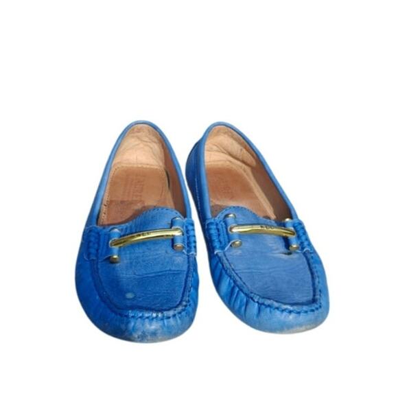 Blue Ralph Lauren leather loafers sz 6 - Picture 2 of 8